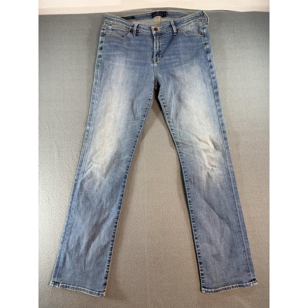 Lucky Brand Hayden Straight Jeans Mens 32x31 Light Wash Blue Stretch Denim
